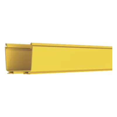 Canaleta FiberRunner™ 4X4, de PVC Rígido, Color Amarillo, 2 m de Largo
