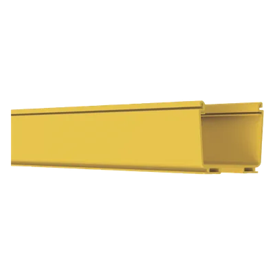 Canaleta FiberRunner™ 4X4, de PVC Rígido, Color Amarillo, 2 m de Largo