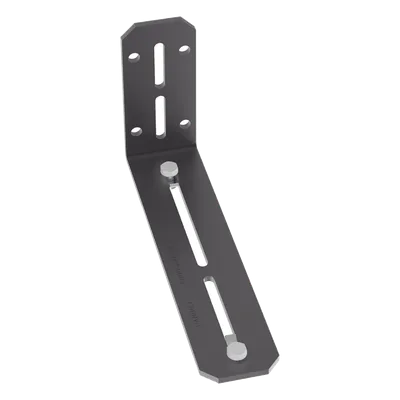 Soporte en L / Montaje Pared o Gabinete / Canaletas 6x4 y 4x4 / Acero Negro / 8.88 x 2 pulgadas