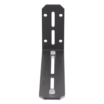 Soporte en L / Montaje Pared o Gabinete / Canaletas 6x4 y 4x4 / Acero Negro / 8.88 x 2 pulgadas