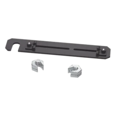 Soporte de Montaje a Techo / Canaletas 4x4 y 6x4 / Varilla Roscada 5/8" / Acero Negro / 10" Largo x 2" Ancho