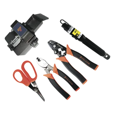 Kit de Herramientas para Fibra Óptica / Terminación de Conectores Prepulidos / Cleaver 2 Pasos 48,000 Cortes / Localizador VFL / Estuche Organizador
