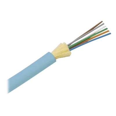 Cable de Fibra Óptica / 12 Hilos / Multimodo OM4 50/125 / Tight Buffer 900µm / OFNR Riser / Dieléctrico / 0.61 m (2 ft) marcas