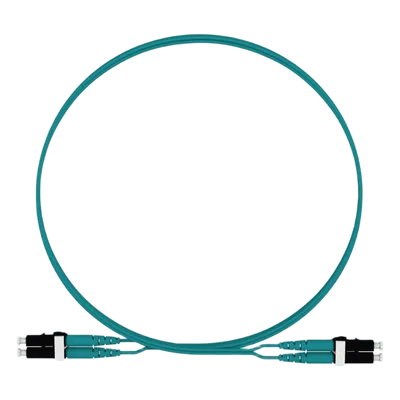Jumper de Fibra Óptica / Multimodo OM4 50/125 / LC-LC Dúplex / LSZH / 2 m (6.56 ft) / Aqua