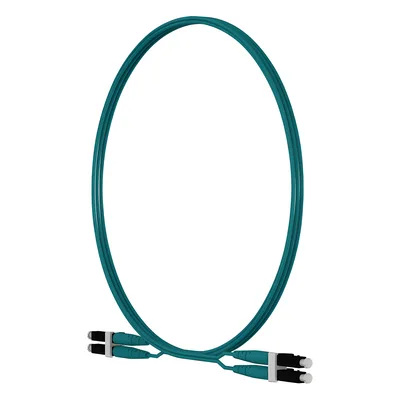 Jumper de Fibra Óptica / Multimodo OM4 50/125 / LC-LC Dúplex / LSZH / 2 m (6.56 ft) / Aqua