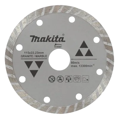 Disco de Diamante Turbo / 4 1/2" / Eje 7/8" / Espesor 1.8 mm / Uso en Seco / Granito, Mármol y Concreto