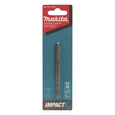 Punta Phillips Impact-X / PH2 / 3-1/2" (89mm) / Acero Alta Resistencia / Blister 1 pieza