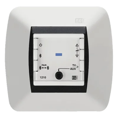 Amplificador Bluetooth / Entrada AUX/TV / Potencia 2+2W RMS / Alimentación Universal 110-230VCA / Dimensiones 45x45x52 mm