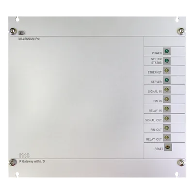 Interfaz IP de Audio / 8 Relés IN/OUT / Audio Bidireccional / Memoria 6 GB / Control Modbus y Webservice / Prioridad de Avisos