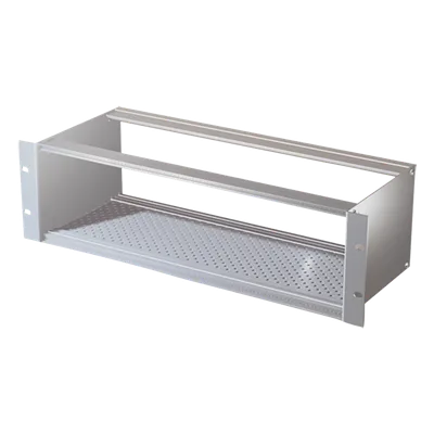 Chasis bastidor / 3UA / Rack 19" / Acero inoxidable y aluminio / 420 x 132 x 163 mm / 84 UP