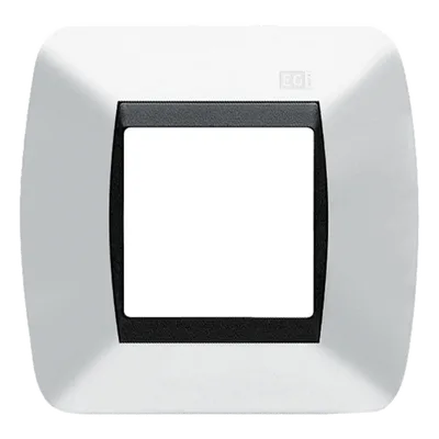 Embellecedor Modular / Caja Universal Ø60 mm / 1 Módulo / 88 x 90 x 13.5 mm / Blanco Nieve / 30 g