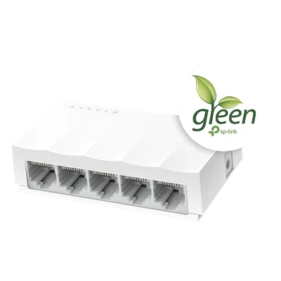 Switch no administrado / 5 puertos 10/100Mbps / Fanless / Green Ethernet / 83.6 x 45.7 x 22.8 mm