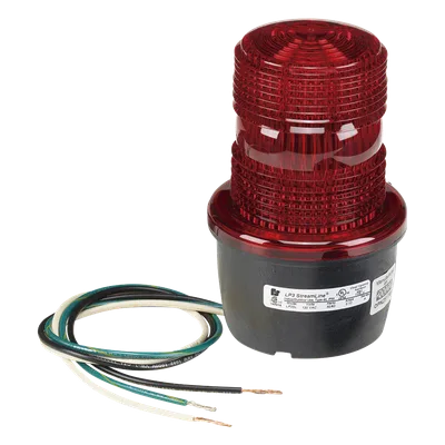 Luz de advertencia LED / 120 Vca / 24 Vcd / IP66 / IP69K / Perfil bajo / -30°F a 150°F / Montaje en tubo / Rojo