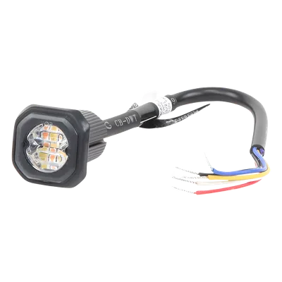 Lámpara oculta LED / Bajo perfil / Ámbar claro / 12-24 VDC / SAE Clase I / 98 patrones / Montaje empotrado
