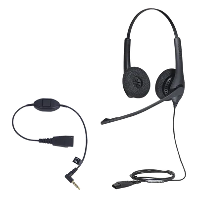 Kit Diadema Profesional / Cancelación de Ruido / Conexión QD y 3.5 mm / Brazo 270° / DSP / PeakStop