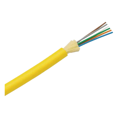 Cable de Fibra Óptica / 6 Hilos / Monomodo OS2 9/125 / Tight Buffer 900µm / OFNR Riser / Interior / 2 pies (0.6 m) Marcas de Longitud