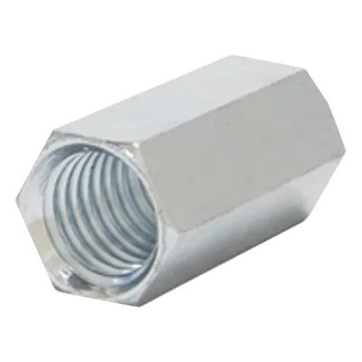 Cople Hexagonal Roscado / 15.9 mm (5/8") / Acero Galvanizado Electrolítico / Rosca UNC 2A / Cuerda Máquina