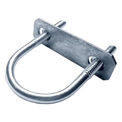 Abrazadera Roscada Tipo U / 25 mm (1") / Acero Galvanizado / Carga 1/4" / Tuberías hasta 120 mm