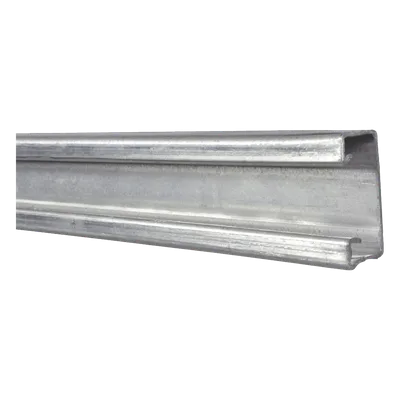 Canal Unicanal Sólido / 4 x 2 cm (1.57 x 0.79 in) / Acero Pregalvanizado 1.52 mm / Longitud 3 m (9.84 ft) / Refuerzo Estructural / 0.9 kg/m