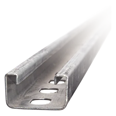 Canal Perforado / 4 x 2 cm / Calibre 16 / Acero Pregalvanizado / 3 m (9.8 ft) / Costillas de Refuerzo