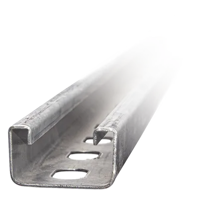 Canal Perforado / 4 x 2 cm / Calibre 12 / 3 m (9.84 ft) / Acero Pregalvanizado