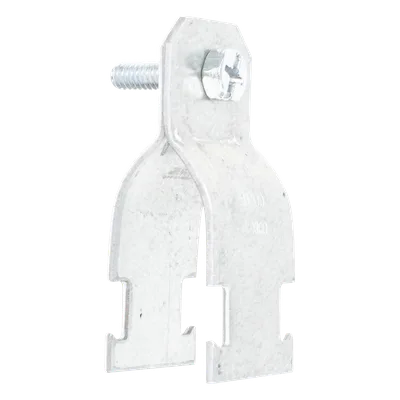 Abrazadera Unicanal / 25 mm (1 pulgada) / Acero Galvanizado Calibre 14 / Conduit Cédula 40 / Industrial