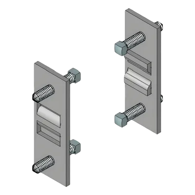Mordaza Interior para Vigas / Acero 4.7 mm / Carga 360 kg / Electrogalvanizado / Par