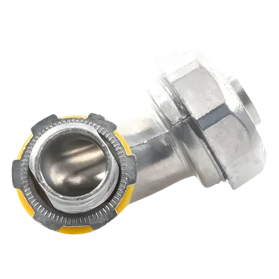 Conector Curvo para Tubo Liquidtight / 1/2" (13 mm) / Acabado Bruñido Brillante / NEMA FB-1 / UL 514B