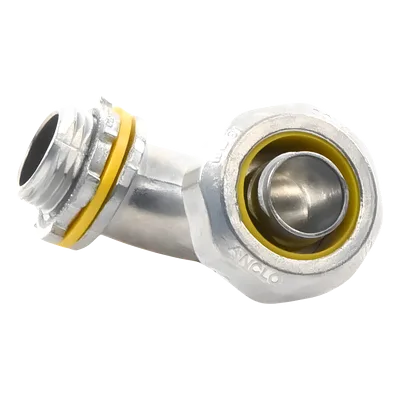 Conector Curvo para Tubo Liquidtight / 1/2" (13 mm) / Acabado Bruñido Brillante / NEMA FB-1 / UL 514B