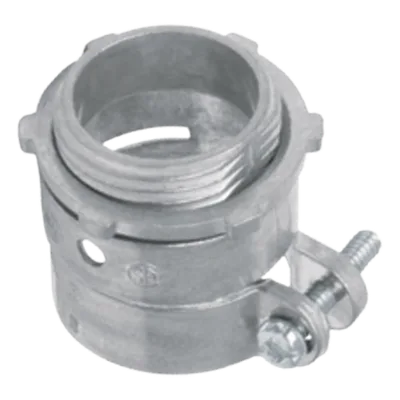 Conector Recto para Tubo Flexible / 1/2" (13 mm) / Diámetro 27 mm / Longitud 35 mm / Acabado Bruñido / Contratuerca Integrada