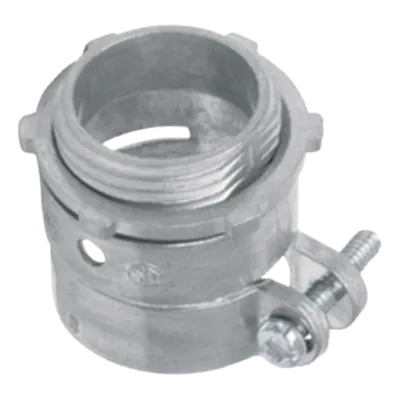 Conector Recto para Tubo Flexible / 3/4" (19 mm) / Diámetro 32 mm / Longitud 36 mm / Acabado Bruñido Brillante / NEMA FB-1 / UL 514B
