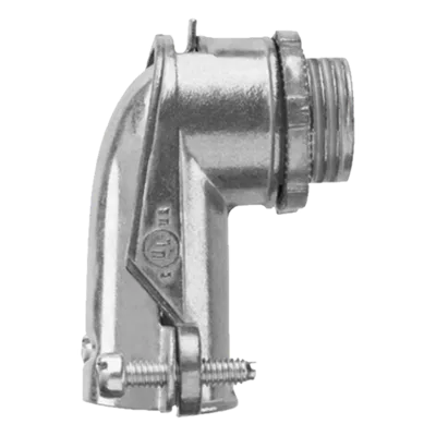 Conector Curvo para Tubo Flexible / 3/4" (19 mm) / Diámetro Exterior 41 mm / Longitud 60 mm / NEMA FB-1