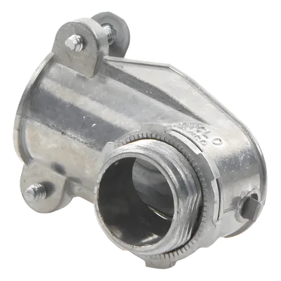 Conector Curvo para Tubo Flexible / 3/4" (19 mm) / Diámetro Exterior 41 mm / Longitud 60 mm / NEMA FB-1