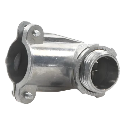 Conector Curvo para Tubo Flexible / 3/4" (19 mm) / Diámetro Exterior 41 mm / Longitud 60 mm / NEMA FB-1