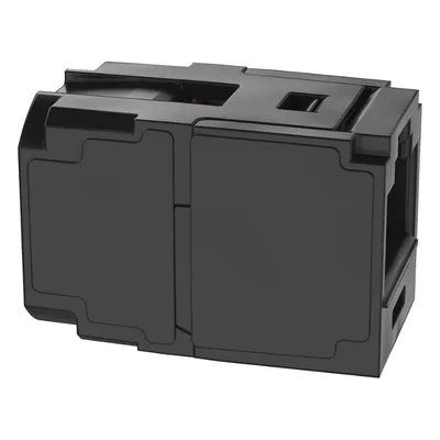 Módulo Acoplador / Mini-Com / Categoría 6A / RJ45 a RJ45 / Negro / PoE++ / 2500 Ciclos