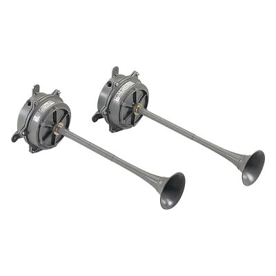 Bocina resonante / 120 Vca / 105 dBA a 10 m / IP65 / Ciclo 5 min ON/OFF / Gris