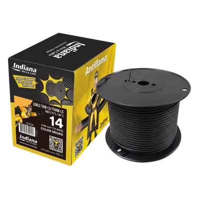 Cable Eléctrico THW-LS / 14 AWG / 19 Hilos / 90 °C Seco / 75 °C Mojado / Bobina 100 m (328 ft)
