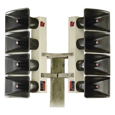 Altavoz direccional de alta potencia / 6 bocinas reentrantes / 111-121 dBC @ 100 pies / 70° dispersión horizontal / UL y cUL listado / Diseño modular hasta 4 unidades