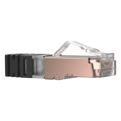 Plug RJ45 Blindado Cat6 / 24-26 AWG / 50μin Oro / 100 Piezas / 6.35 mm / PoE++ 100W+ / -10°C a 60°C / UL94 V0