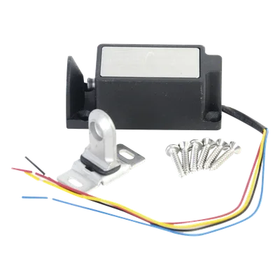Cerradura Electromagnética para Gabinetes / 320 lbs (145 kg) / Sensor NO/NC / 12/24 VDC / Cierre o Apertura en Falla / Acero Resistente al Óxido