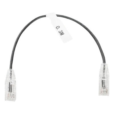 Cable de Parcheo Slim UTP Cat6 / 30 cm (0.98 ft) / 28 AWG / 1 Gbps+ / RJ45 / IEEE 802.3ab