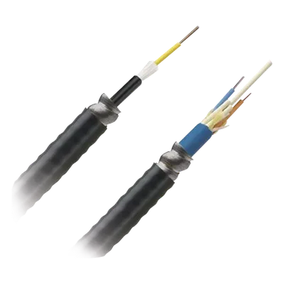 Cable de Fibra Óptica / 12 Hilos / OM4 50/125 / Interior-Exterior / Armado / Loose Tube 250μm / OFCR Riser / Precio Por Metro (3.28 pies)