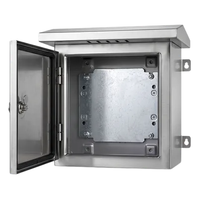 Gabinete para Exteriores de Acero Inoxidable SUS201 / Cilindrico con Techo Inclinado / Ø305 x 195 x 315 mm (12.0 x 7.7 x 12.4 in) / Cerradura con Llave de Seguridad / Compatible con Postes XGAPOLE