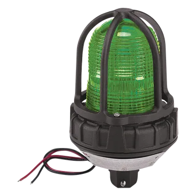 Luz de advertencia LED para ubicaciones peligrosas / Montaje tipo tubo / 24 VCD / Verde / IP66 e IP69K / -50°C a 66°C (-58°F a 151°F)