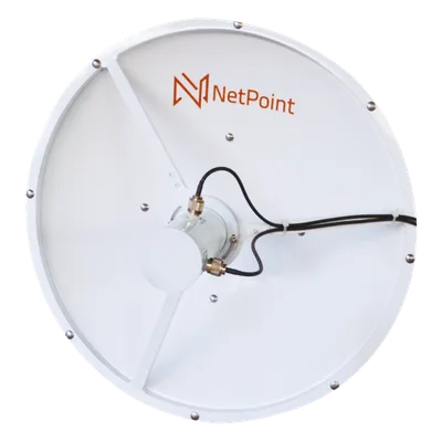 Antena parabólica blindada / 4 ft (1.2 m) / 3.3-3.9 GHz / 35 dBi / Polarización dual / N-hembra