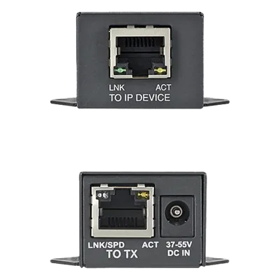 Receptor PoE/PoE+ / Hasta 610 m (2000 ft) / Cat5e/Cat6 / 10/100 Mbps / -40°C a 70°C