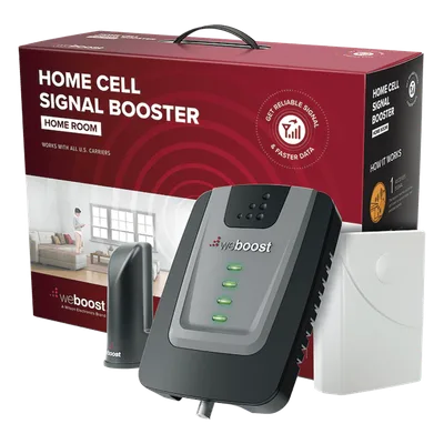 KIT de Amplificador de Señal Celular Home Room, especial para Datos 4G LTE, 3G y Voz. Mejora la señal en áreas de hasta 140 metros cuadrados.