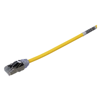 Patch Cord Cat6A / 28 AWG / S/FTP Blindado / CM/LS0H / 20 cm (0.66 ft) / Amarillo