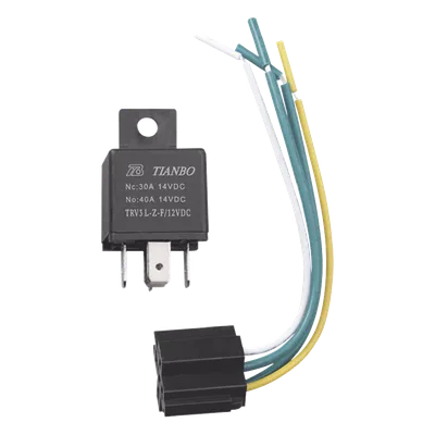 Relevador Automotriz / 5 Pines / 24 VDC / con Porta Relevador