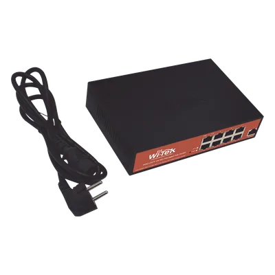 Switch Administrable PoE / 8 Puertos Gigabit / 2 SFP / 150W / 20Gbps / 6kV Protección Rayos / Fanless / -10 a 55°C / 0.71 x 0.46 x 0.18 pies